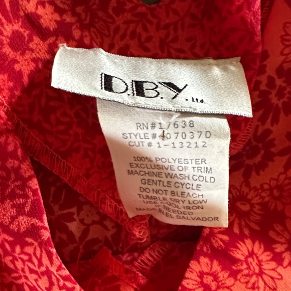 DBY Red and orange Floral Sleeveless Dress - Picture 2 of 5